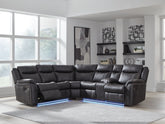 Elite Furniture Outlet - Ashley Furniture - Sultan Meadow Sectional - 2-Piece Reclining Sectional / Carbon - PC13001S1
