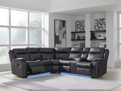 Elite Furniture Outlet - Ashley Furniture - Sultan Meadow Sectional - 2-Piece Reclining Sectional / Carbon - PC13001S1
