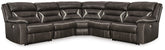 Elite Furniture Outlet - Ashley Furniture - Kincord Sectional - 5-Piece Power Reclining Sectional / Midnight - 13104S6