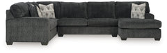 Elite Furniture Outlet - Ashley Furniture - Hollyview Sectional - LAF 3-Piece Sectional with Chaise / Shadow - 15205S1