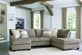 Elite Furniture Outlet - Ashley Furniture - Creswell Sectional - RAF 2-Piece Sectional with Chaise / Stone - 15305S2