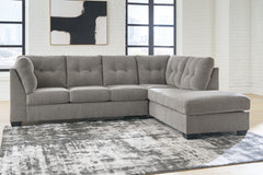 Elite Furniture Outlet - Ashley Furniture - Lanelly Sectional - LAF 2-Piece Sectional with Chaise / Alloy - 17504S1