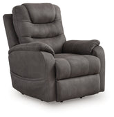 Elite Furniture Outlet - Ashley Furniture - Snowfield Living Room - Power Lift Recliner / Gunmetal - 1760912
