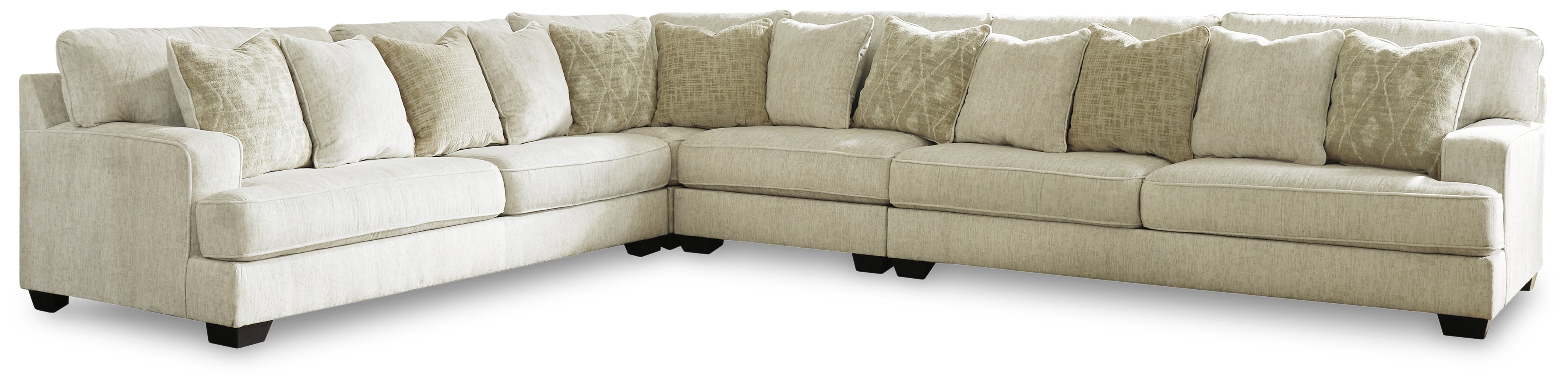 Elite Furniture Outlet - Ashley Furniture - Rawcliffe Sectional - LAF 4-Piece Sectional / Parchment - 19604S2