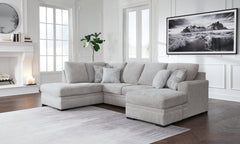 Elite Furniture Outlet - Ashley Furniture - Gabyleigh Sectional - LAF 2-Piece Sectional with Chaise / Nickel - 20904S1
