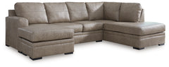 Elite Furniture Outlet - Ashley Furniture - Amuleto Sectional - RAF 2-Piece Sectional with Chaise / Desert - 22405S2