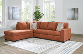 Elite Furniture Outlet - Ashley Furniture - Aviemore Sectional - RAF 2-Piece Sectional with Chaise / Ink - 24303S1