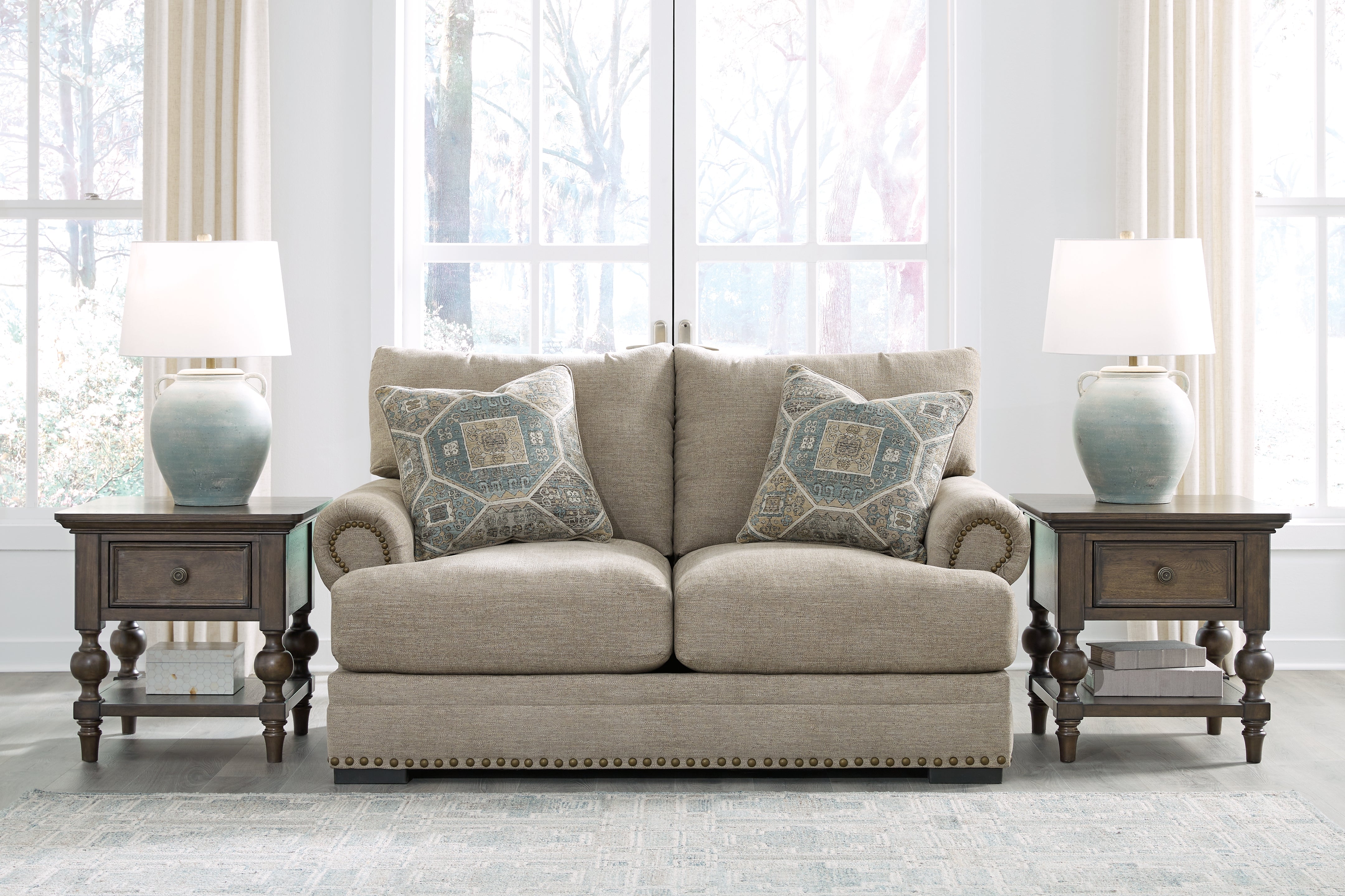 Elite Furniture Outlet - Ashley Furniture - Galemore Living Room - Ottoman / Quarry - 2700414