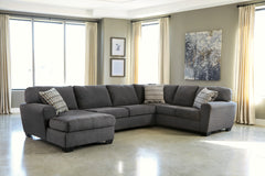 Elite Furniture Outlet - Ashley Furniture - Ambee Sectional - RAF 3-Piece Sectional with Chaise / Slate - 28620S1