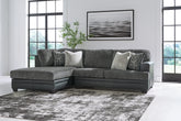 Elite Furniture Outlet - Ashley Furniture - Brixley Pier Sectional - RAF 2-Piece Sectional with Chaise / Graphite - 29906S1