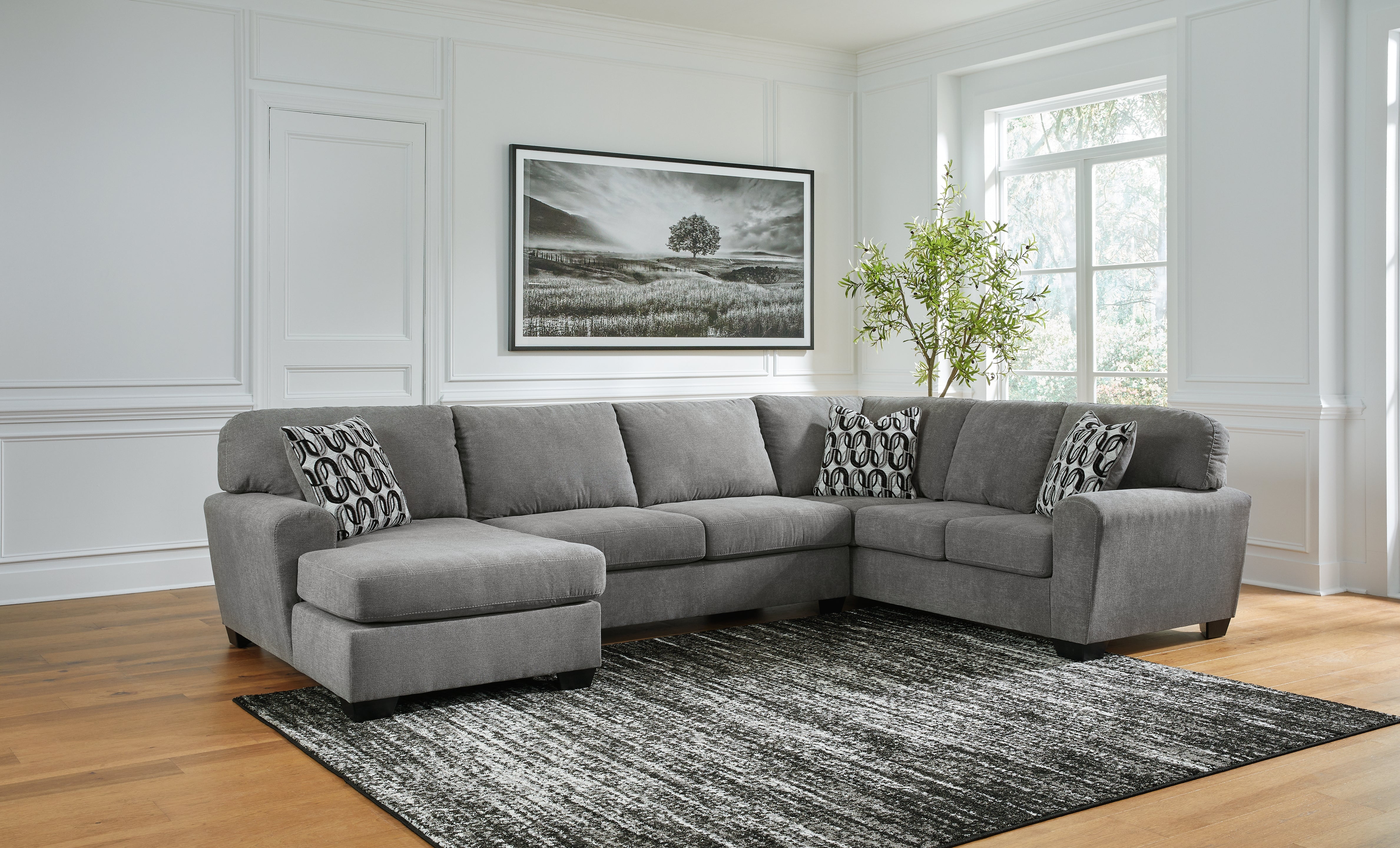 Elite Furniture Outlet - Ashley Furniture - Birkdale Court Sectional - RAF 3-Piece Sectional / Gray - 32402S3