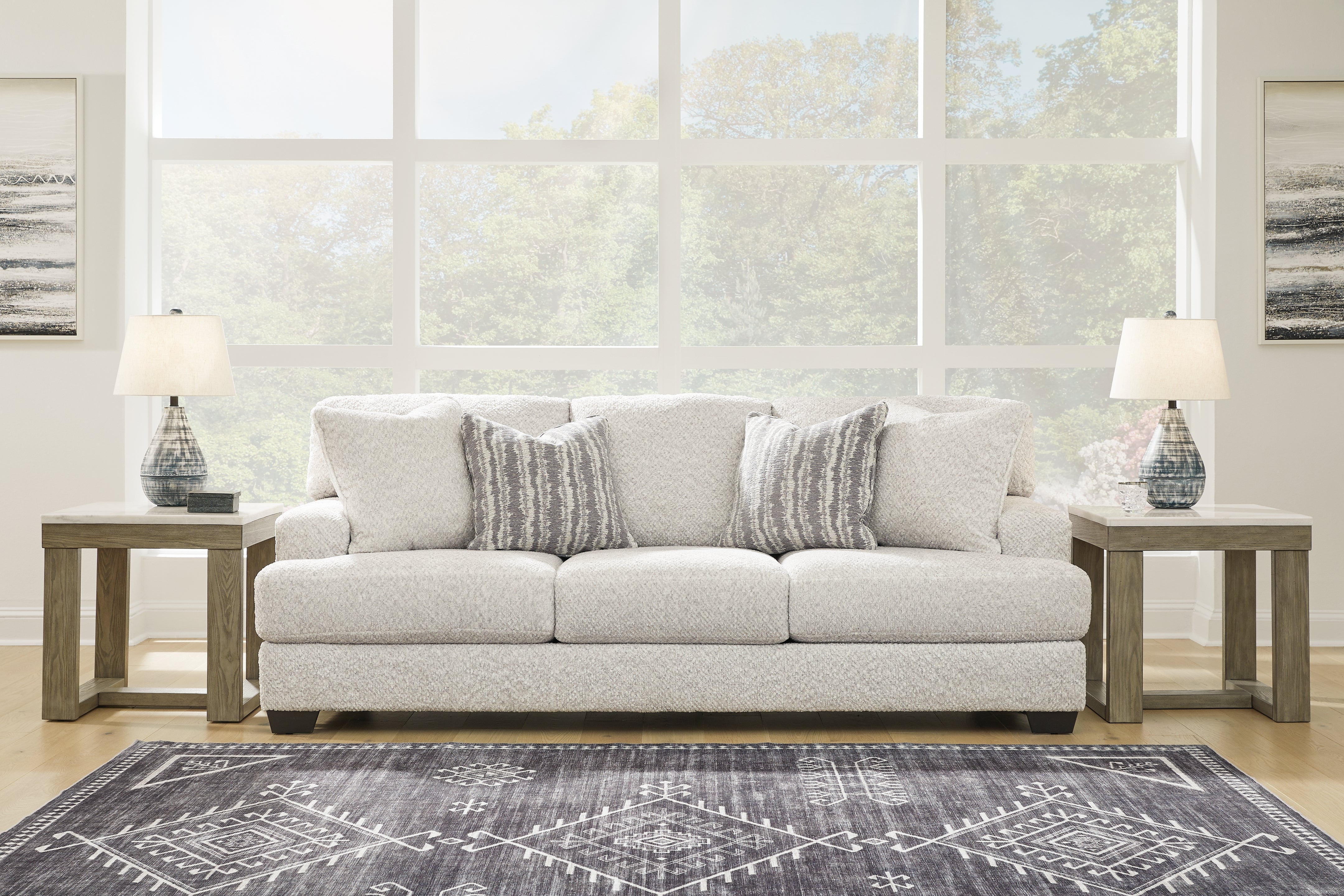 Elite Furniture Outlet - Ashley Furniture - Brebryan Living Room - Chair and a Half / Flannel - 3440123