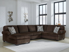 Elite Furniture Outlet - Ashley Furniture - Kimlee Sectional - RAF 3-Piece Sectional with Double Chaise / Chocolate - PC35603S3