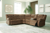 Elite Furniture Outlet - Ashley Furniture - Partymate Sectional - 2-Piece Reclining Sectional / Brindle - 36902S1