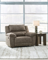 Elite Furniture Outlet - Ashley Furniture - Laresview Living Room - DBL Rec Loveseat w/Console / Fossil - 3720394