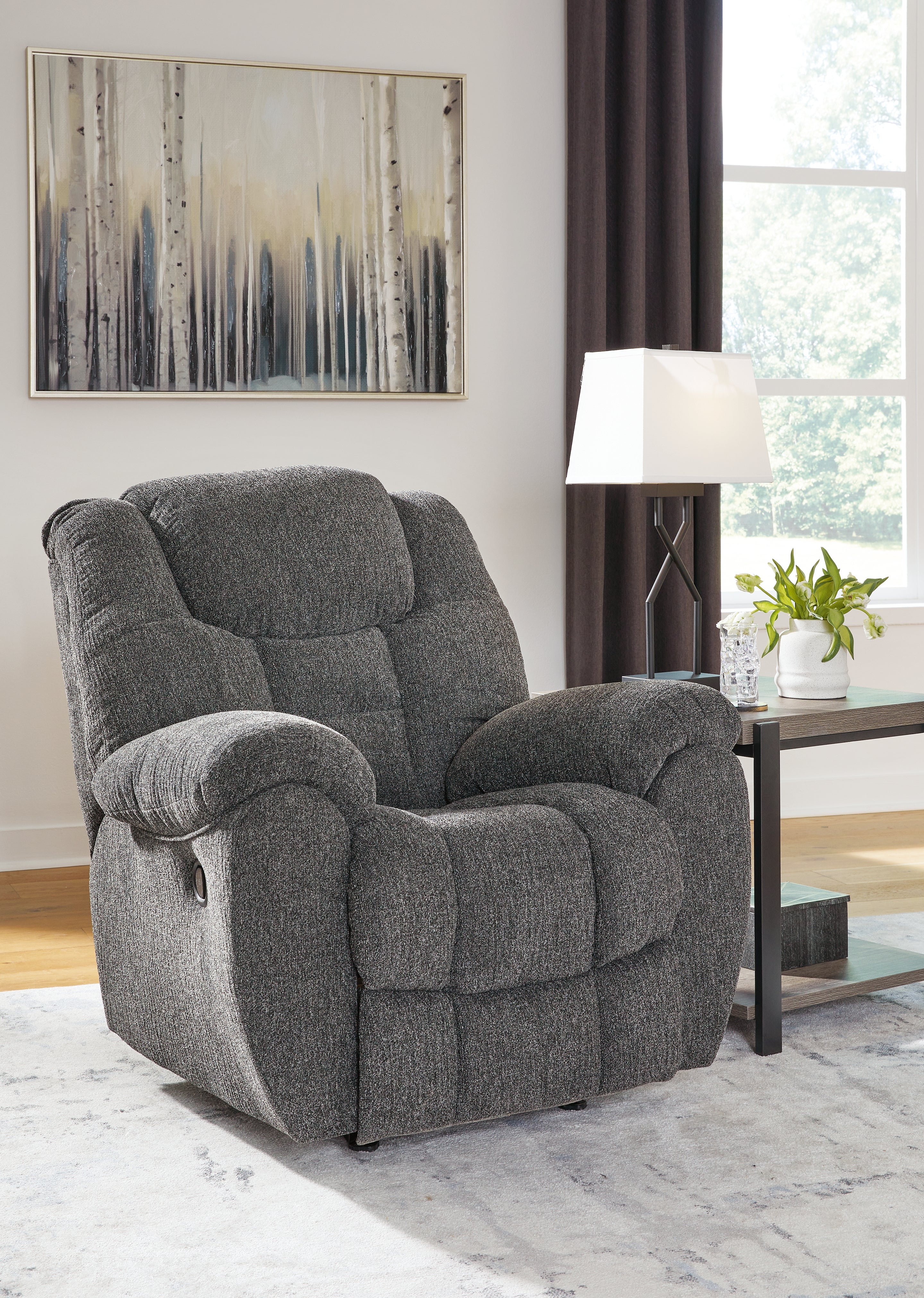 Elite Furniture Outlet - Ashley Furniture - Foreside Living Room - Rocker Recliner / Charcoal - 3810425