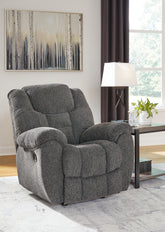 Elite Furniture Outlet - Ashley Furniture - Foreside Living Room - Rocker Recliner / Charcoal - 3810425