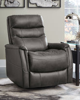 Elite Furniture Outlet - Ashley Furniture - Riptyme Living Room - Swivel Glider Recliner / Quarry - 4640261