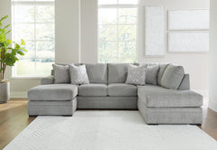Elite Furniture Outlet - Ashley Furniture - Casselbury Sectional - LAF 2-Piece Sectional with Chaise / Cement - 52906S1