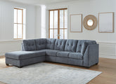 Elite Furniture Outlet - Ashley Furniture - Marleton Sectional - 2-Piece Sleeper Sectional with Chaise / Denim - 55303S4