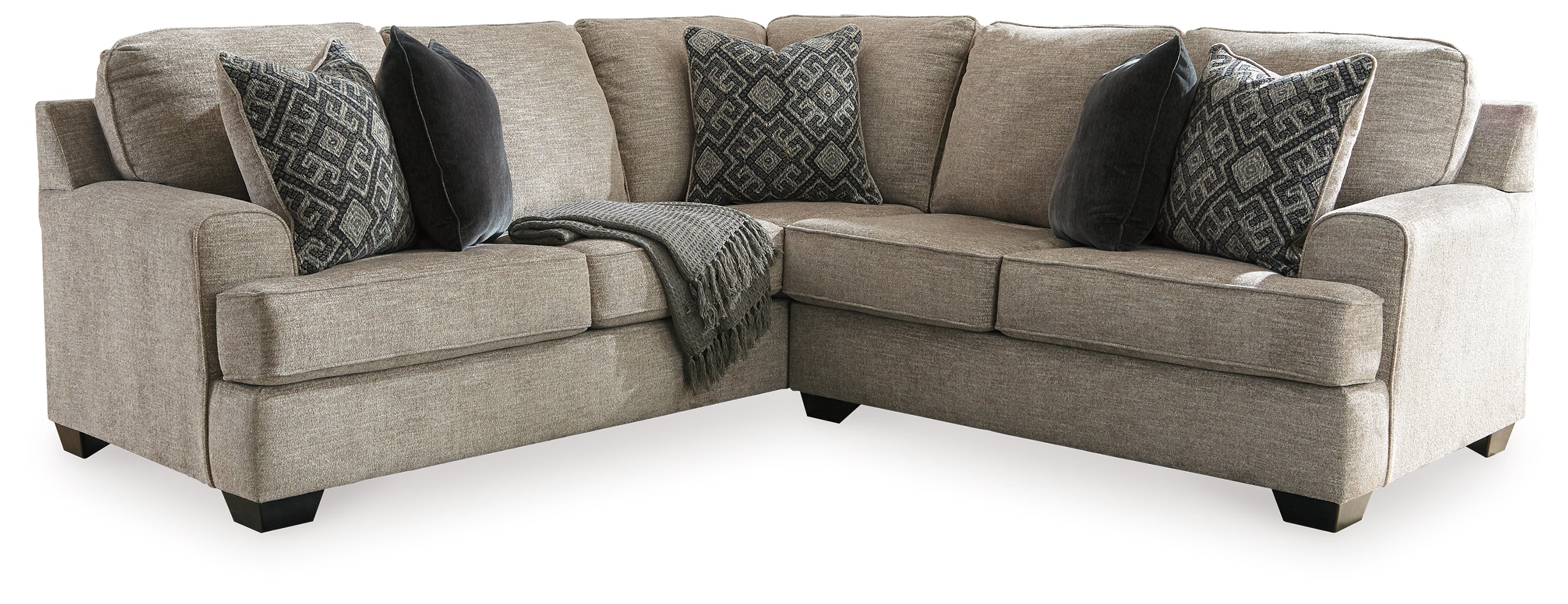Elite Furniture Outlet - Ashley Furniture - Bovarian Sectional - LAF 4-Piece Sectional / Stone - 56103S6