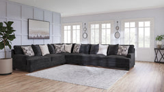 Elite Furniture Outlet - Ashley Furniture - Lavernett Sectional - LAF 4-Piece Sectional / Charcoal - 59603S2