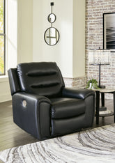 Elite Furniture Outlet - Ashley Furniture - Warlin Living Room - PWR REC Loveseat/CON/ADJ HDRST / Black - 6110518