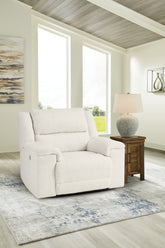 Elite Furniture Outlet - Ashley Furniture - Keensburg Living Room - Wide Seat Power Recliner / Linen - 6180782