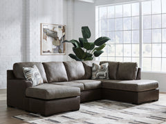Elite Furniture Outlet - Ashley Furniture - Castille Way Sectional - LAF 2-Piece Sectional with Chaise / Fossil - PC62703S2