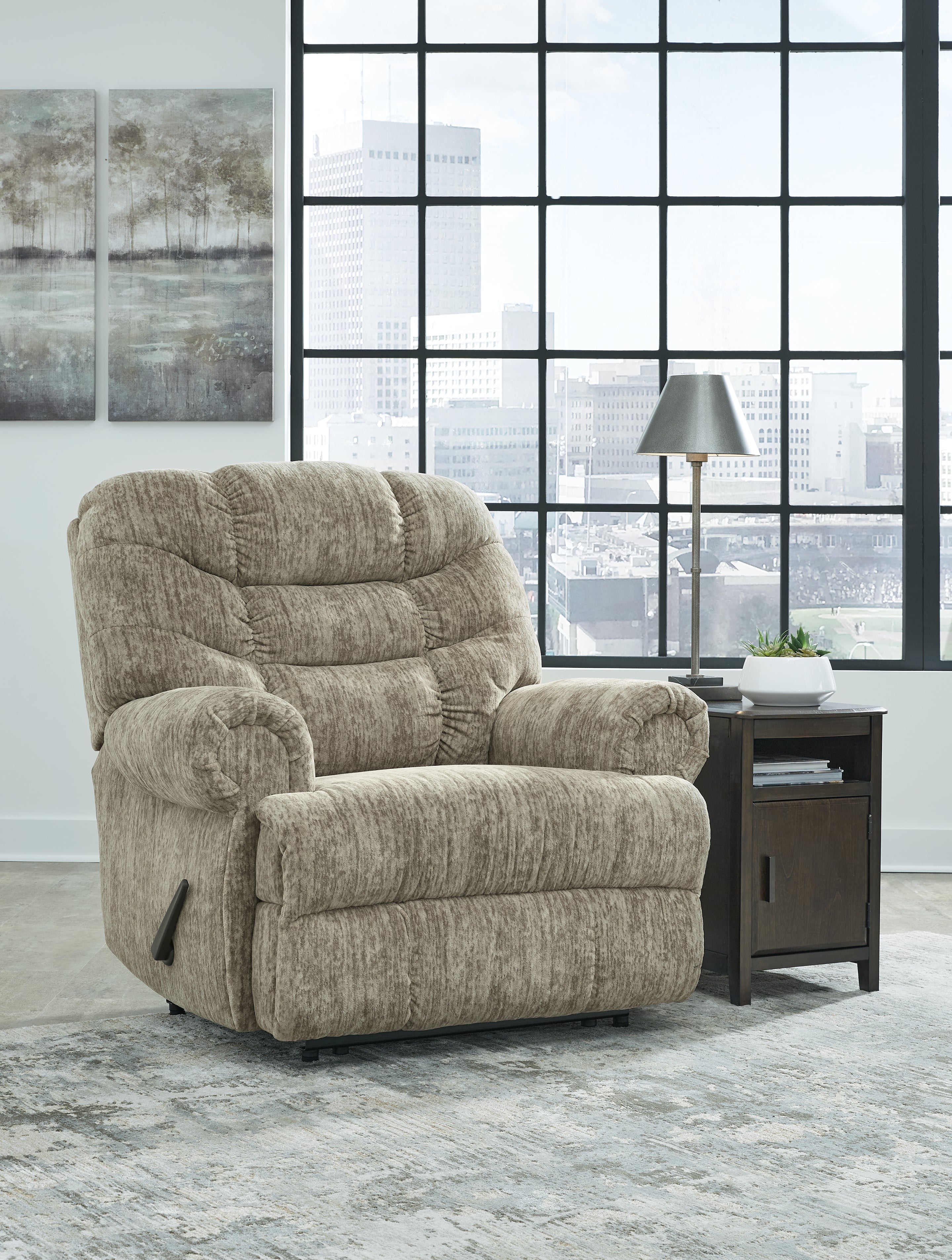 Elite Furniture Outlet - Ashley Furniture - Movie Man Living Room - Zero Wall Recliner / Chocolate - 6380229