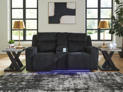 Elite Furniture Outlet - Ashley Furniture - Forest Lake Living Room - PWR REC Sofa with ADJ Headrest / Black - PC6420215
