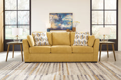 Elite Furniture Outlet - Ashley Furniture - Keerwick Living Room - Queen Sofa Sleeper / Teal - 6750739