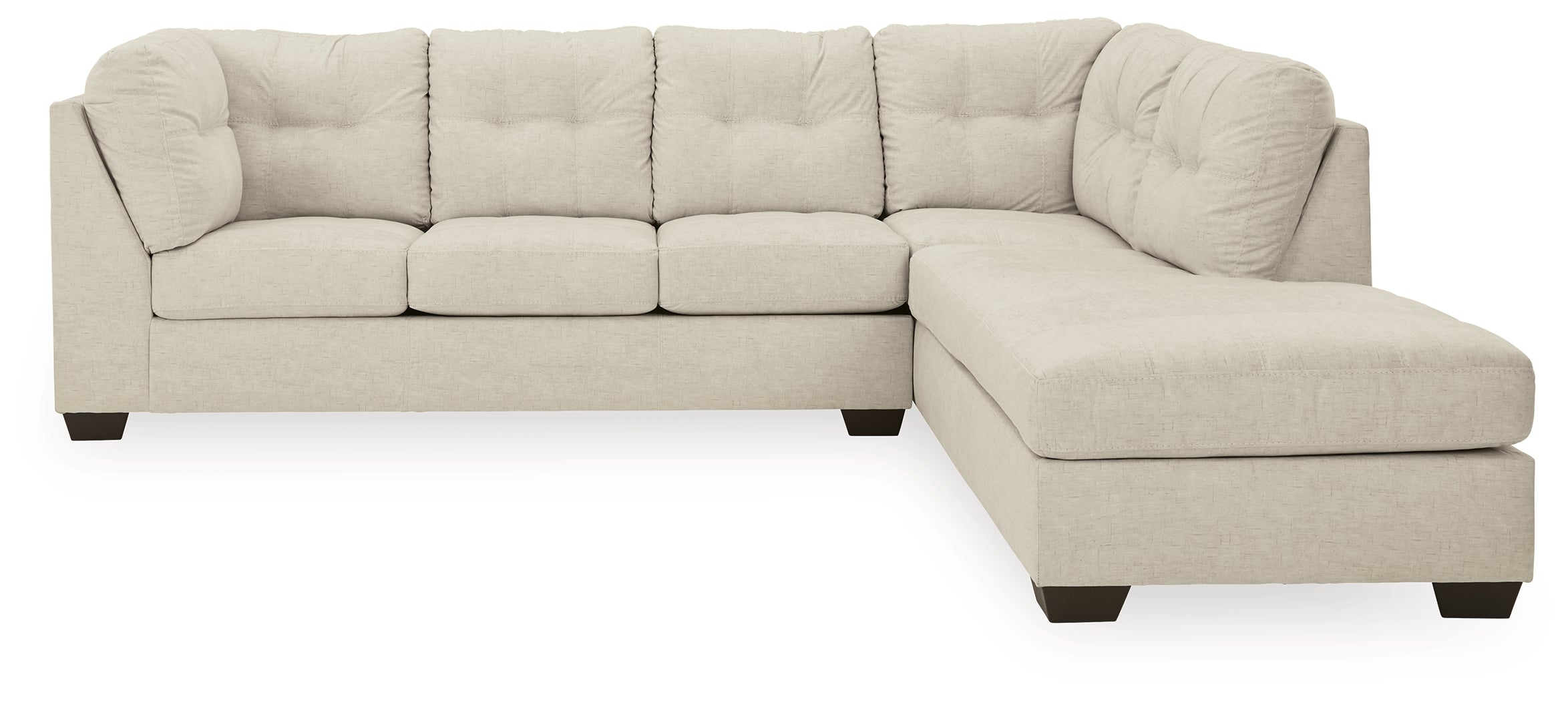 Elite Furniture Outlet - Ashley Furniture - Falkirk Sectional - LAF 2-Piece Sectional with Chaise / Parchment - 80806S2