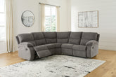 Elite Furniture Outlet - Ashley Furniture - Museum Sectional - 2-Piece Reclining Sectional / Pewter - 81807S2