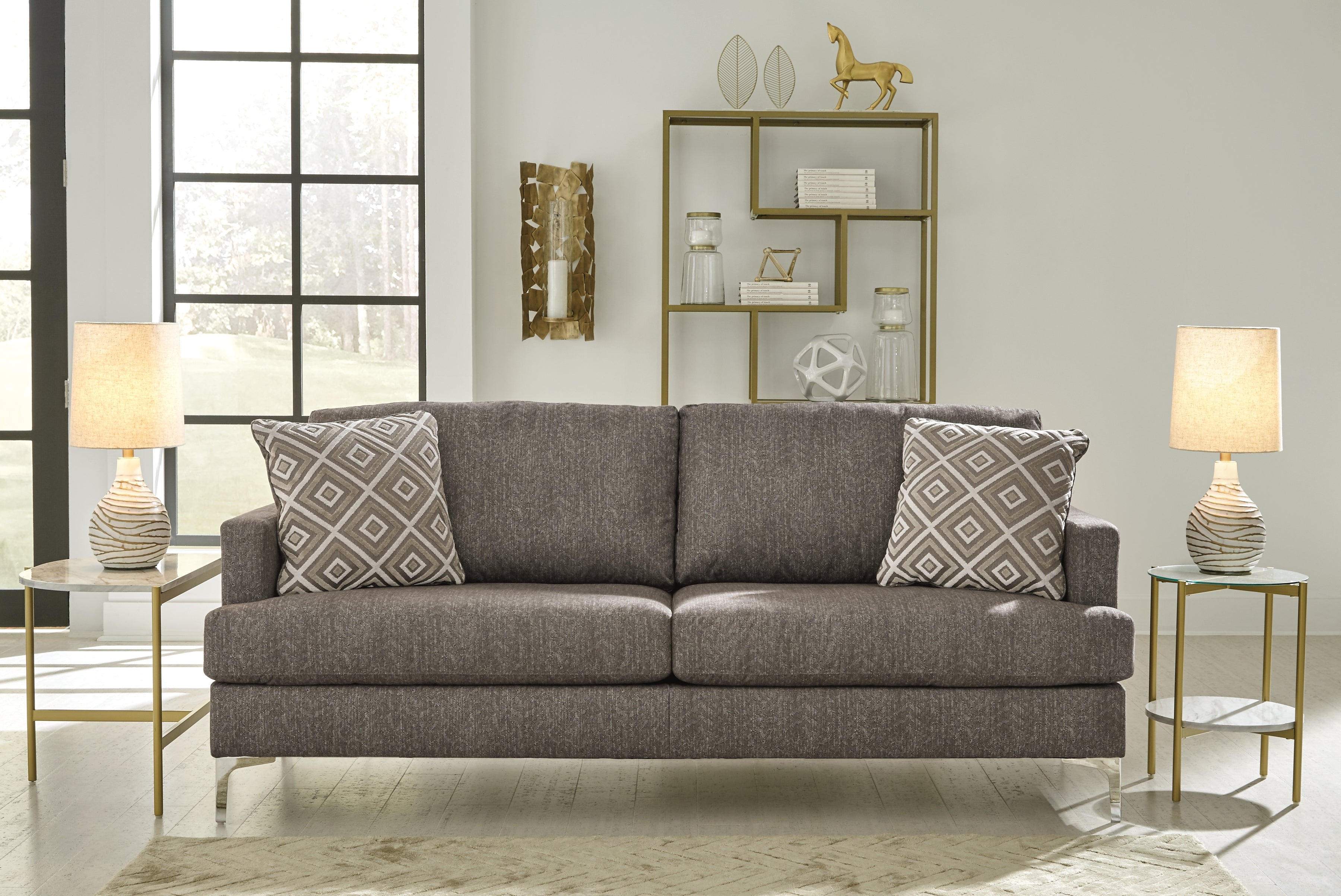 Elite Furniture Outlet - Ashley Furniture - Arcola Living Room - RTA Sofa / Java - 82604S1
