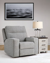 Elite Furniture Outlet - Ashley Furniture - Biscoe Living Room - PWR REC Loveseat/CON/ADJ HDRST / Pewter - 9050318