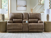 Elite Furniture Outlet - Ashley Furniture - Beckley Place Living Room - PWR REC Loveseat/CON/ADJ HDRST / Earth - PC9180218