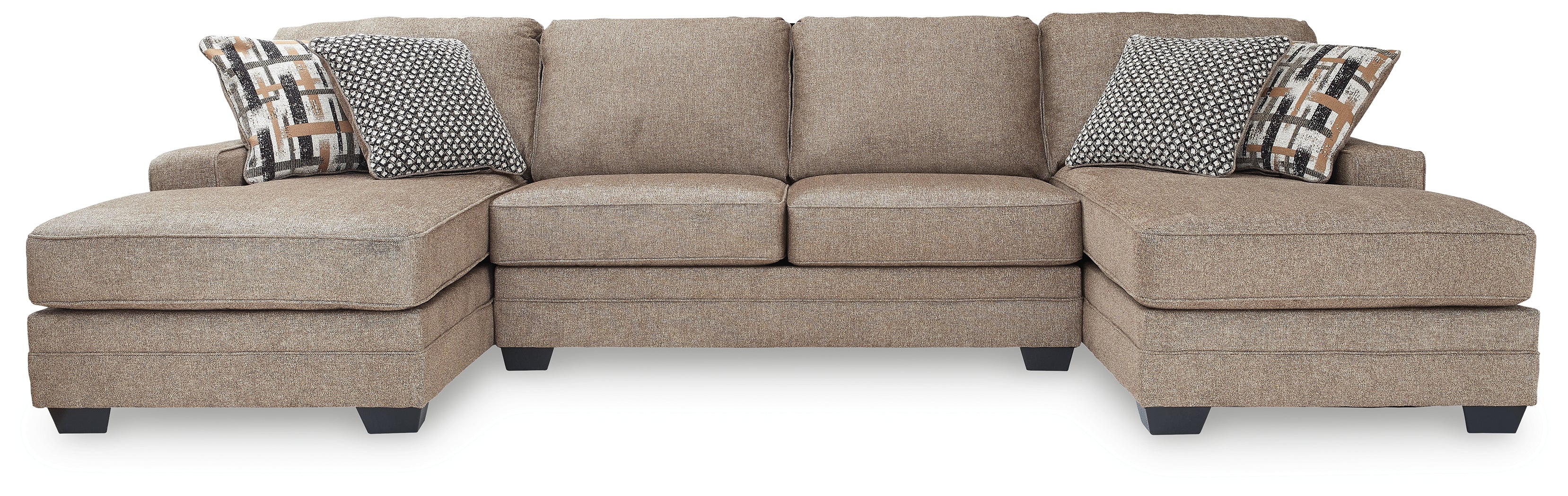 Elite Furniture Outlet - Ashley Furniture - Cannonbrook Sectional - RAF 3-Piece Sectional with Chaise / Nutmeg - 98201S3
