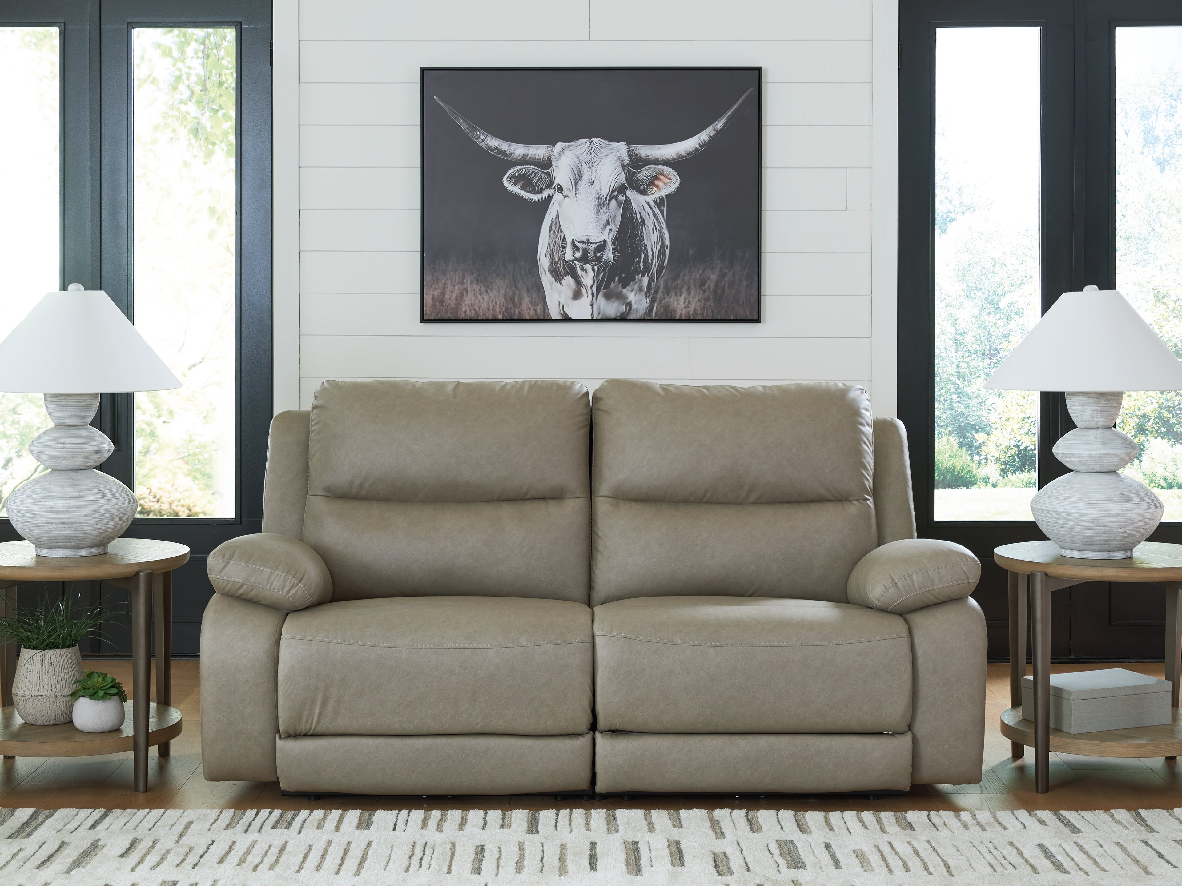 Elite Furniture Outlet - Ashley Furniture - Narwhal Place Sectional - 3-Piece Power Reclining Sectional / Pebble - PC99201S1