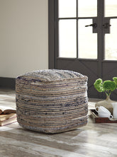 Elite Furniture Outlet - Ashley Furniture - Absalom Pouf - Pouf / Denim - A1000550