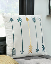 Elite Furniture Outlet - Ashley Furniture - Gyldan Pillows - Pillow / White/Teal/Gold - A1000994P