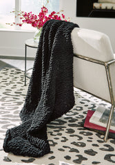 Elite Furniture Outlet - Ashley Furniture - Chaddon Throw - Throw / Black - A1001061T