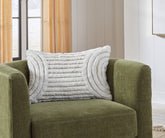 Elite Furniture Outlet - Ashley Furniture - Farissen Pillows - Pillow / White/Tan - A1001062P