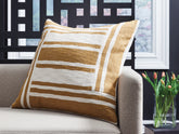 Elite Furniture Outlet - Ashley Furniture - Darrman Pillows - Pillow (4/CS) / Ochre/Ivory - A1001116
