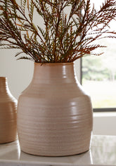 Elite Furniture Outlet - Ashley Furniture - Millcott Vase - Vase / Tan - A2000582V