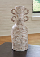 Elite Furniture Outlet - Ashley Furniture - Wellbridge Vase - Vase / Distressed White - A2000609