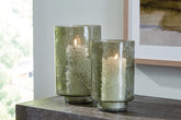 Elite Furniture Outlet - Ashley Furniture - Clarkton Candle Holder - Candle Holder Set (Set of 2) / Green - A2000623