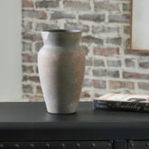 Elite Furniture Outlet - Ashley Furniture - Brickmen Vase - Vase / Antique Gray - A2000657