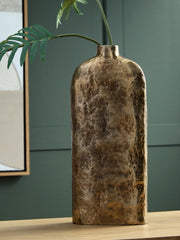 Elite Furniture Outlet - Ashley Furniture - Wallmond Vase - Vase / Antique Brass Finish - A2000821