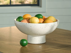 Elite Furniture Outlet - Ashley Furniture - Dallinworth Bowl - Bowl / White/Black - A2000833